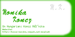 monika koncz business card